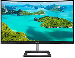 TFT 31.5" Philips 325E1C, VA, QHD, вигнутий, D-SUB, HDMI, DP, чорний з сріблястим