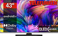 Smart TV 43" QLED Telefunken D43Q701X2CW DVBT2 4K Android 11