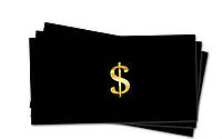 Конверт для денег "Знак доллара", тиснение золотой фольгой