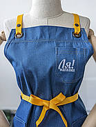 Фартух Muffin Jeans з логотипом до 25 см | Джинсовий фартух, фото 5