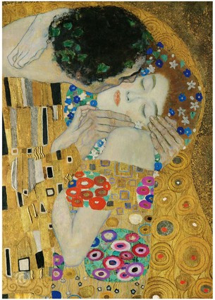 Листівка Gustaw Klimt — Der Kuss (fragment), 1908