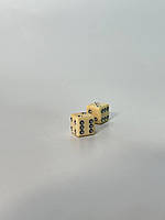 Кубики, кості, зари гральні для настільних ігор (бивень мамонта), 10,5 мм, арт.805000