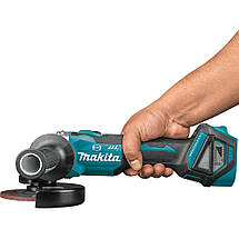Кутова шліфувальна машинка Makita DGA513Z акумуляторна болгарка для дому та роботи 125 мм з регулюванням обертів, фото 5