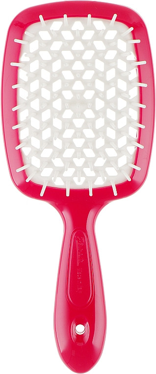 Janeke Superbrush щітка для волосся біла з фуксією