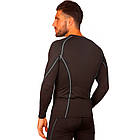 Спортивна футболка чоловіча Zelart 1001 розмір 3XL (185-190 см) Black-Grey, фото 2