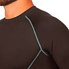 Спортивна футболка чоловіча Zelart 1001 розмір 3XL (185-190 см) Black-Grey, фото 3