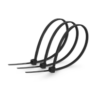 Хомут пластиковий (стяжка) Polax нейлонова 5 х 300мм, чорний 100 шт. (37-110)
