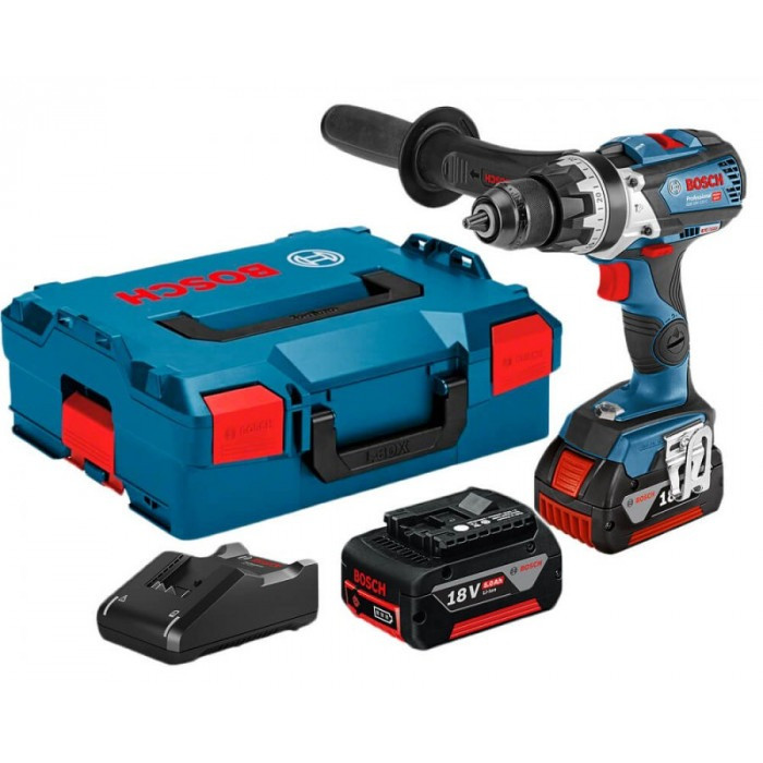 Дриль-шурупокрут Bosch GSB 18V-110 акумуляторний ударний ручний для дому в кейсі з 2 акумуляторами