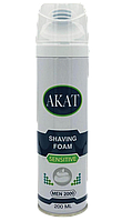 Заспокійлива піна Akat для гоління чутливої шкіри, 200мл (без спирту)