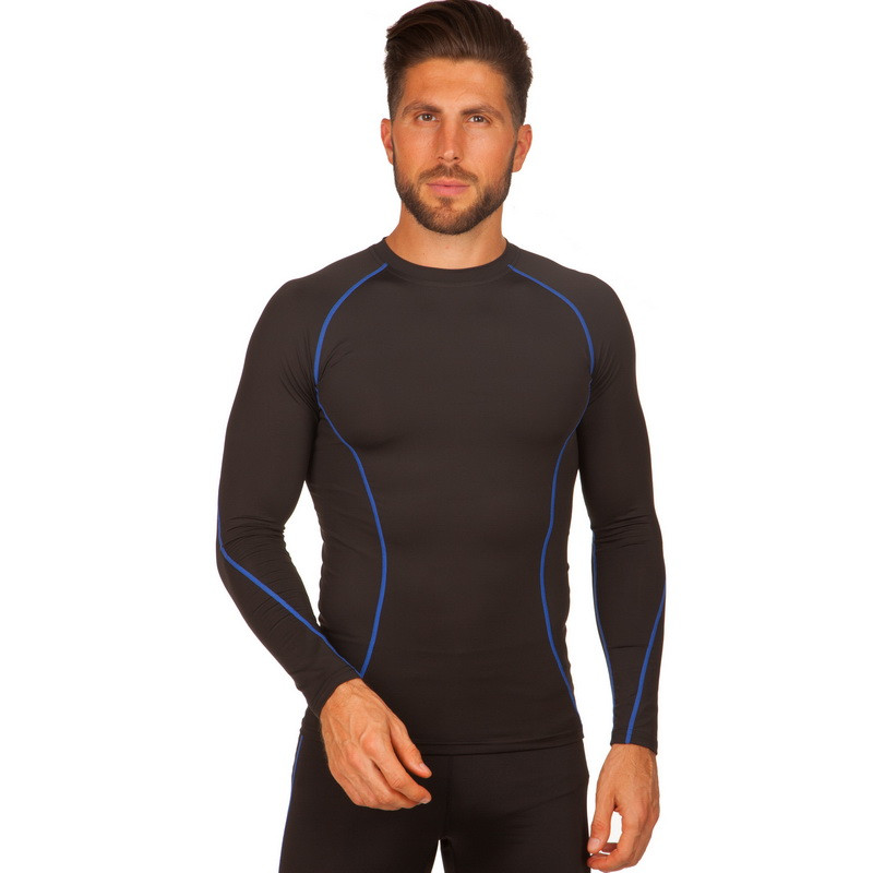 Спортивна футболка чоловіча Zelart 1001 розмір 3XL (185-190 см) Black-Blue, фото 1