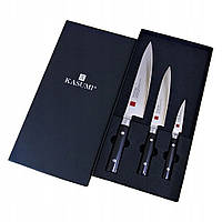 Набір з 3 ножів, кухарський ніж, канцелярський ніж, люверсний ніж KASUMI