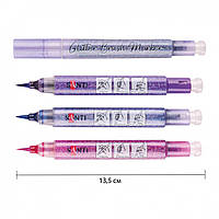 Набор маркеров акварельных SANTI Glitter Brush оттенки фиолетового 3 шт (390770)