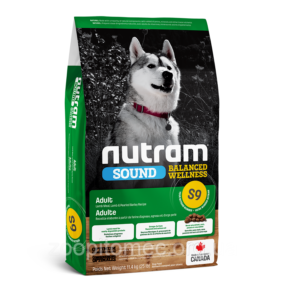Корм NUTRAM (Нутрам) Sound Balanced Wellness Lamb Rise холістик для собак з ягням, 11,4 кг