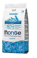 Корм Monge Monoprotein All breeds Adult Light Salmone сухий із лососем для дорослих собак із зайвою вагою 2.5 кг