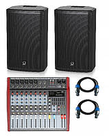 NOVOX TURBOSOUND ПАСИВНА ЗВУКОВА СИСТЕМА СИСТЕМИ POWER MIXER USB MP3 SD