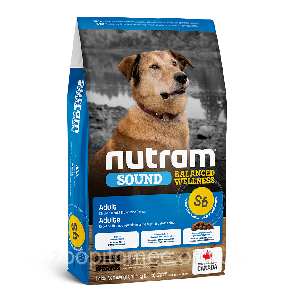 Корм NUTRAM (Нутрам) Sound Balanced Wellness Adult Dog холістик для дорослих собак, 11,4 кг