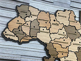 Панно 3D декоративне карта України, з об'ємом 14 мм для стін, 42 х 60 см, фото 5