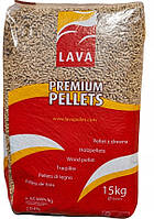 ПЕЛЕТИ LAVA PREMIUM WOOD PELLET 100% ХВОЙНІ 65 МІШКІВ 975кг COURIER