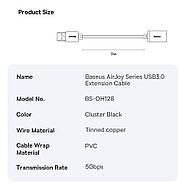 Кабель подовжувач USB3.0 AM/AF Baseus AirJoy Series male to female 3m (чорний), фото 8
