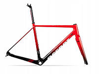 Карбонова велокросова рама темно-червоного кольору ACCENT CX-ONE, розмір XL