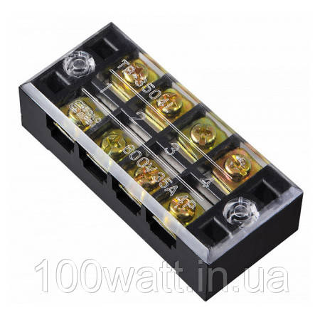 Клемник з кришкою 4х35А TВ-3504L клема в корпусі 51910, фото 1