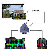 Перехідник клавіатура миша для телефону конвертер для гри в pubg пабг cod Lingzha 3 Pro адаптер ігровий, фото 3