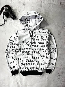 Худі чоловіче весна літо осінь принт трикотаж на флісі