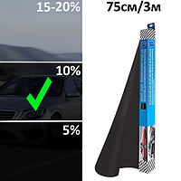 Тонировочная пленка для автомобиля Autodnepr 0.75x3m Dark Black 10% Пленка для тонировки стекол