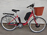 Електровелосипед Lady Lido 500W Акб 54V на 18ah, Дорожній ebike 120км редукторний, фото 3
