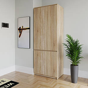 Шафа для одягу та взуття з фасадами без ручок з ДСП