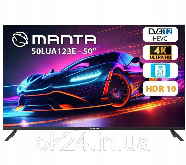Manta 50LUA123E 50" 4K UHD HDR10 Smart TV DVB-T2 LED TV