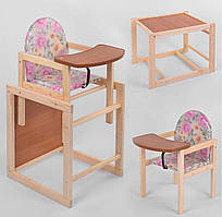 Стільчик малий для годування  "Троянди" колір рожевий