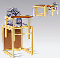 Стільчик малий для годування  "Абстракіція сердечка" колір фіолетовий