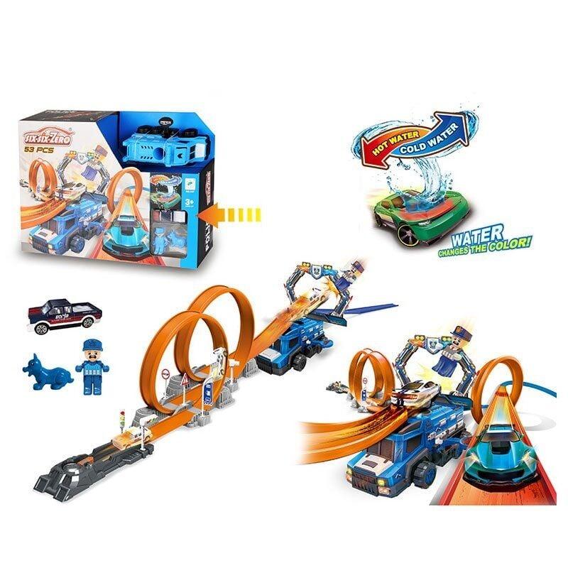 Трек 660 A 97 - металопластикова машинка, фігурка героя, наліпки, запускач, перешкоди для трюків