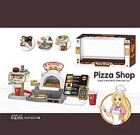 Кофейня 818-285 "Пиццерия", кассовый аппарат, звук, от батареек, кофемашина, мини-печь, прилавок, пицца,