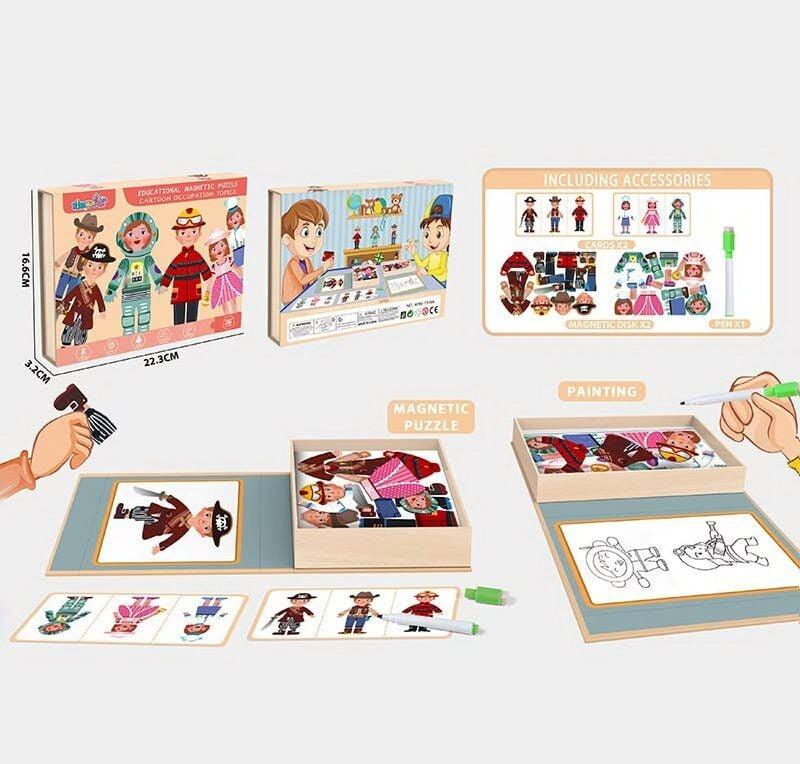 Магнітна гра XHM - 1109 A “Професії”, 31 елемент, фломастер