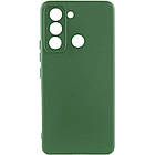 Чохол Silicone Cover Lakshmi Full Camera (A) для TECNO Spark 8C Зелений / Dark green, Full camera