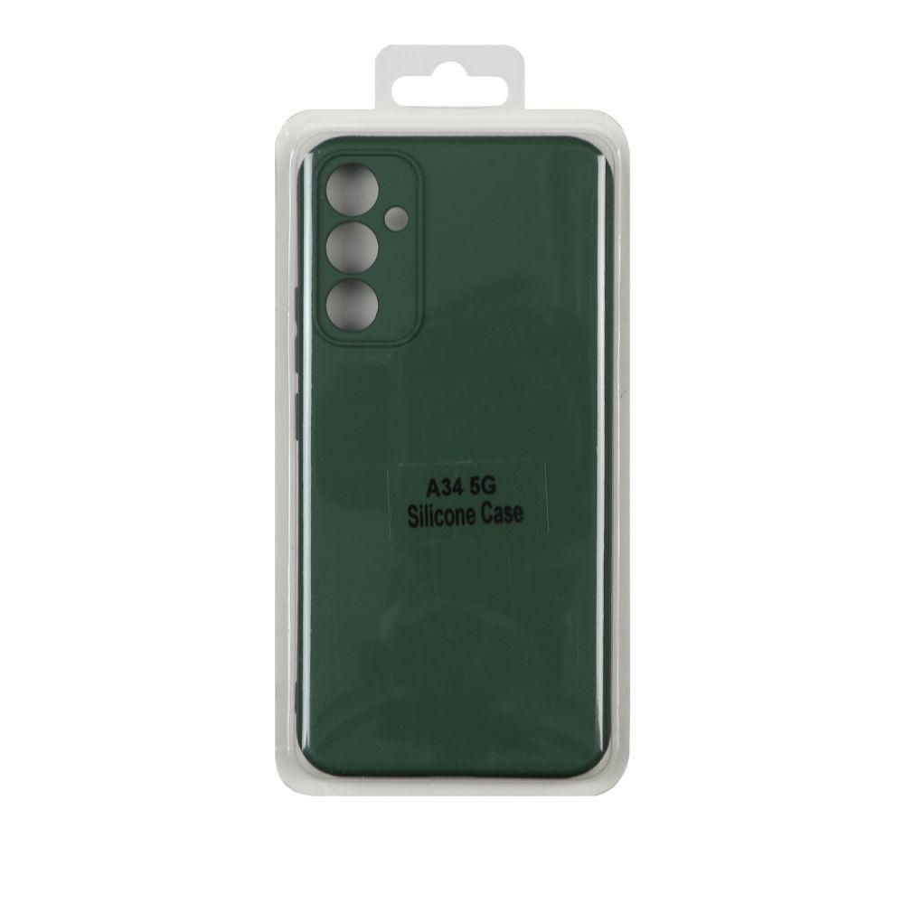 Чехол Silicone Cover Full Camera (A) для Samsung Galaxy A34 5G Цвет 71.Dark Green - фото 4 - id-p2013380532