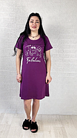 Жіноча нічна сорочка з натуральної тканини,48-50 розмір