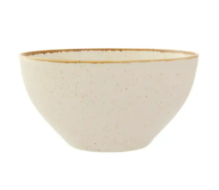 Салатник круглий Beige Porland порцеляновий глибокий 770 мл 16 см 368216/B
