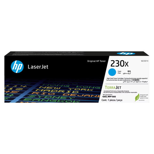 Картридж HP 230X cyan W2301X для принтера LaserJet Pro 4303fdw, 4303fdn, 4303dw, 4203dw, 4203dn, фото 1
