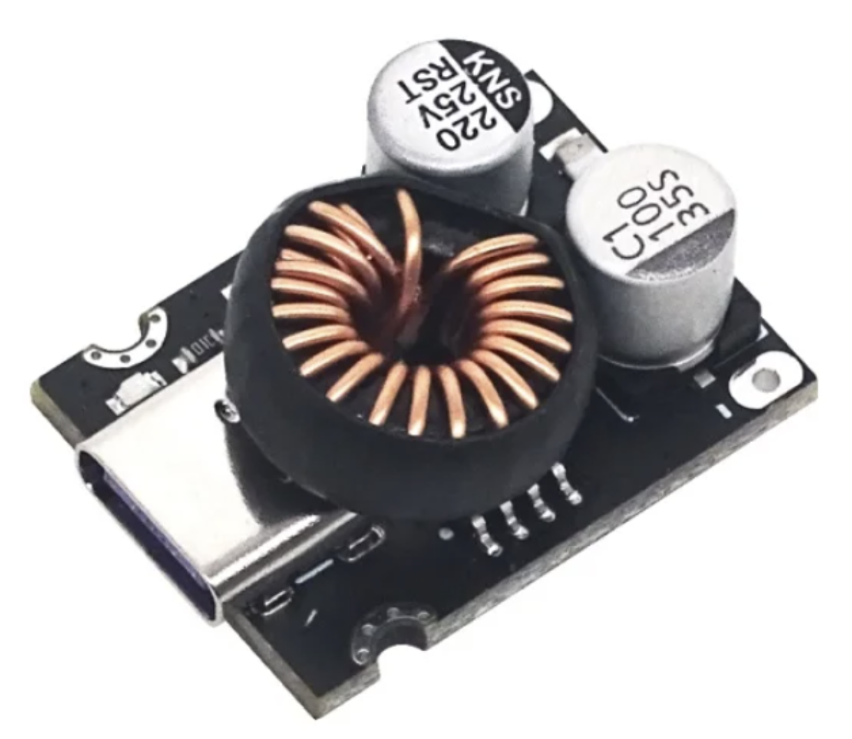 Модуль швидкої зарядки Type-C, 8-32В - 3.3В-21В, 65Вт, протокол Huawei FCP, Samsung AFC, Apple BC1.2, MTK PE