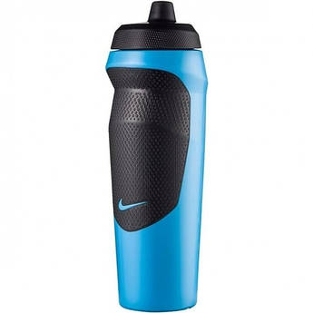 Пляшка для води Nike HYPERSPORT BOTTLE 20 OZ 600 ml чорно-блакитна N.100.0717.459.20, Синій, Розмір (EU) —