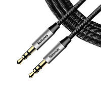 Кабель AUX Audio TRS M/M 1.0 м Yiven Audio Cable M30 срібно-чорний Baseus (CAM30-BS1)