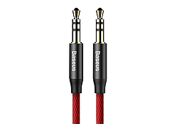 Кабель AUX Audio TRS M/M 1.0 м Yiven Audio Cable M30 червоно-чорний Baseus (CAM30-B91)