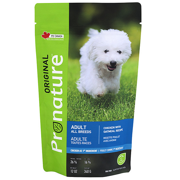 Корм Pronature Original Dog Adult Chicken with Oatmeal сухий з куркою для дорослих собак 340 г