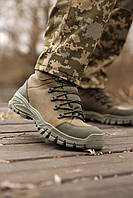 Мужские тактические военные ботинки хаки летние водонепроницаемые кожаные армейский берцы 42