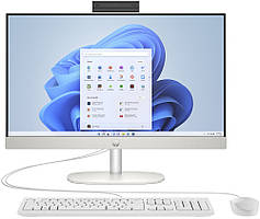 Моноблок 23.8" HP 24-cr0001ua AiO Ryzen 7 7730U/16Gb/SSD512Gb/WiFi/Cam/K&M/DOS/Shell White (95Z23EA)