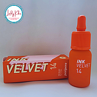 Матовий зволожуючий тінт-помада Peripera Ink The Velvet (AD) Color #14 Inkrush Orange 4g