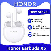 Honor Earbuds X5 наушники вкладыши BT5.3, 13.4mm, Multipoint, 5/27ч.